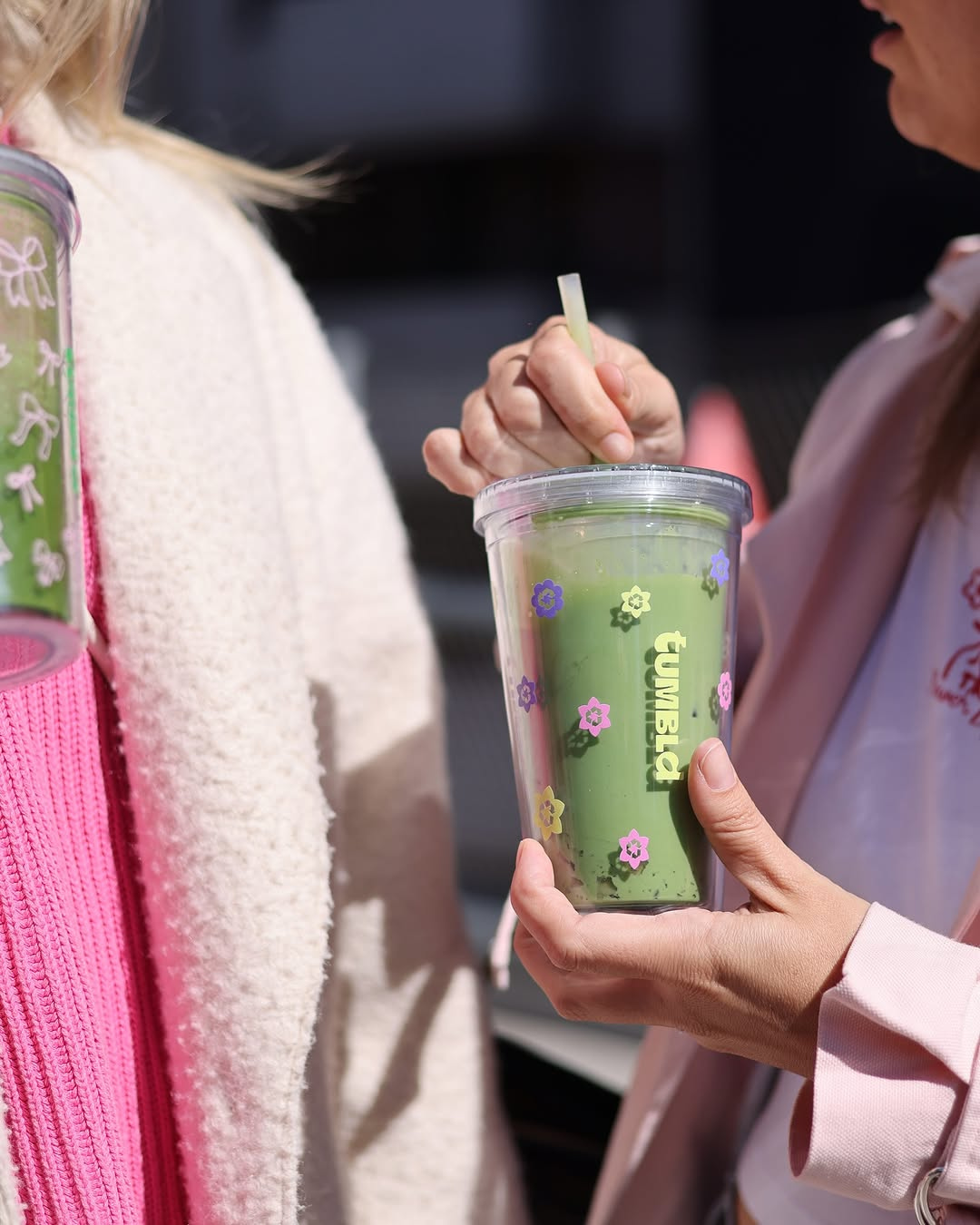 Daily Hydration Tumbler - Clear Floral